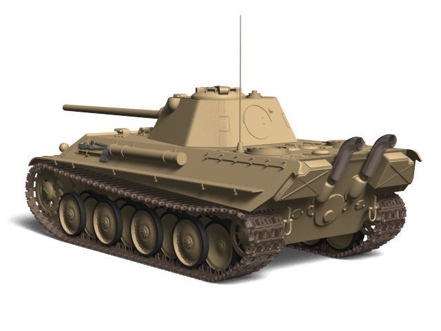 Panzerkampfwagen V Panther F 3D model_1