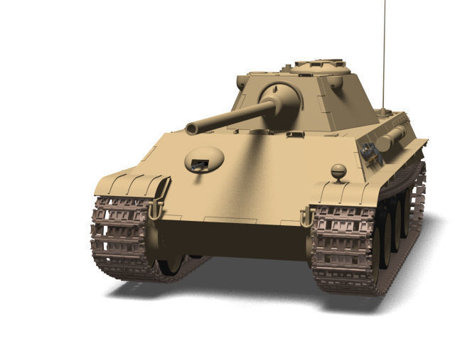 Panzerkampfwagen V Panther F 3D model_4