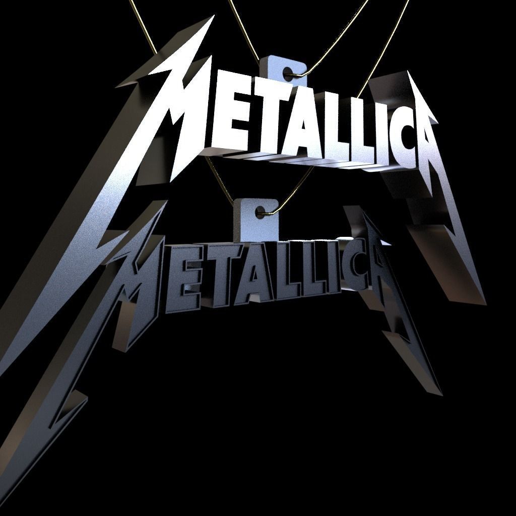Metallica Necklace 3D print model_2