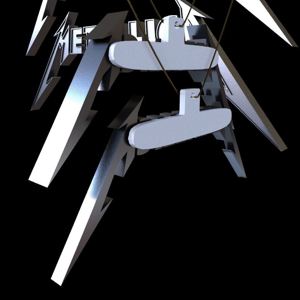 Metallica Necklace 3D print model_3