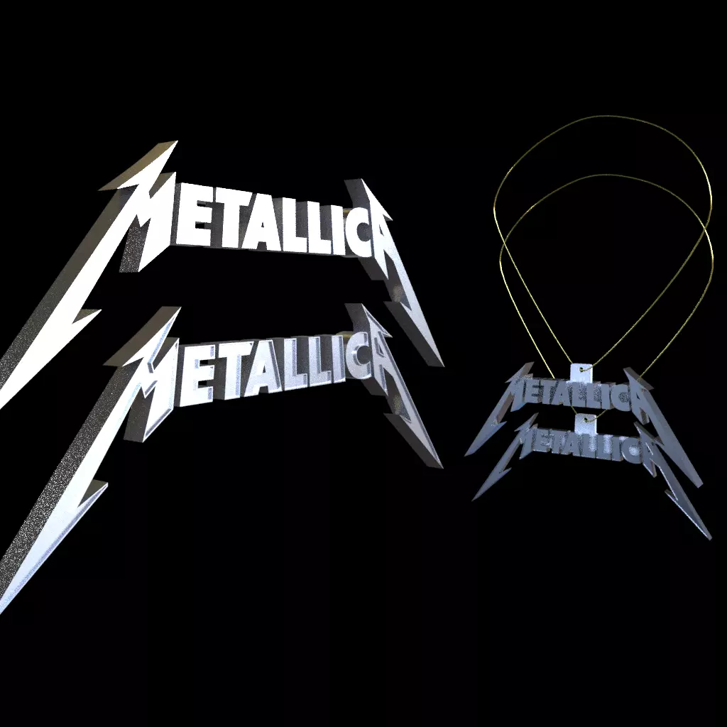 Metallica Necklace 3D print model_0
