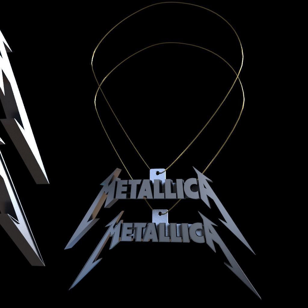 Metallica Necklace 3D print model_4