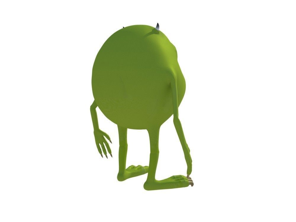 Low-Poly Mike Wazowski meme 3D model rigged Blender trends  Low-poly 3D model_9