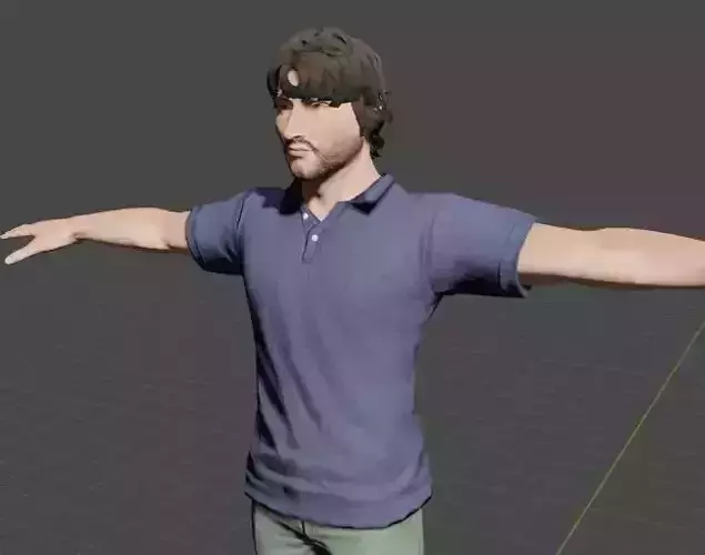 Adrian Gochila 3D Rigged Character  3D model