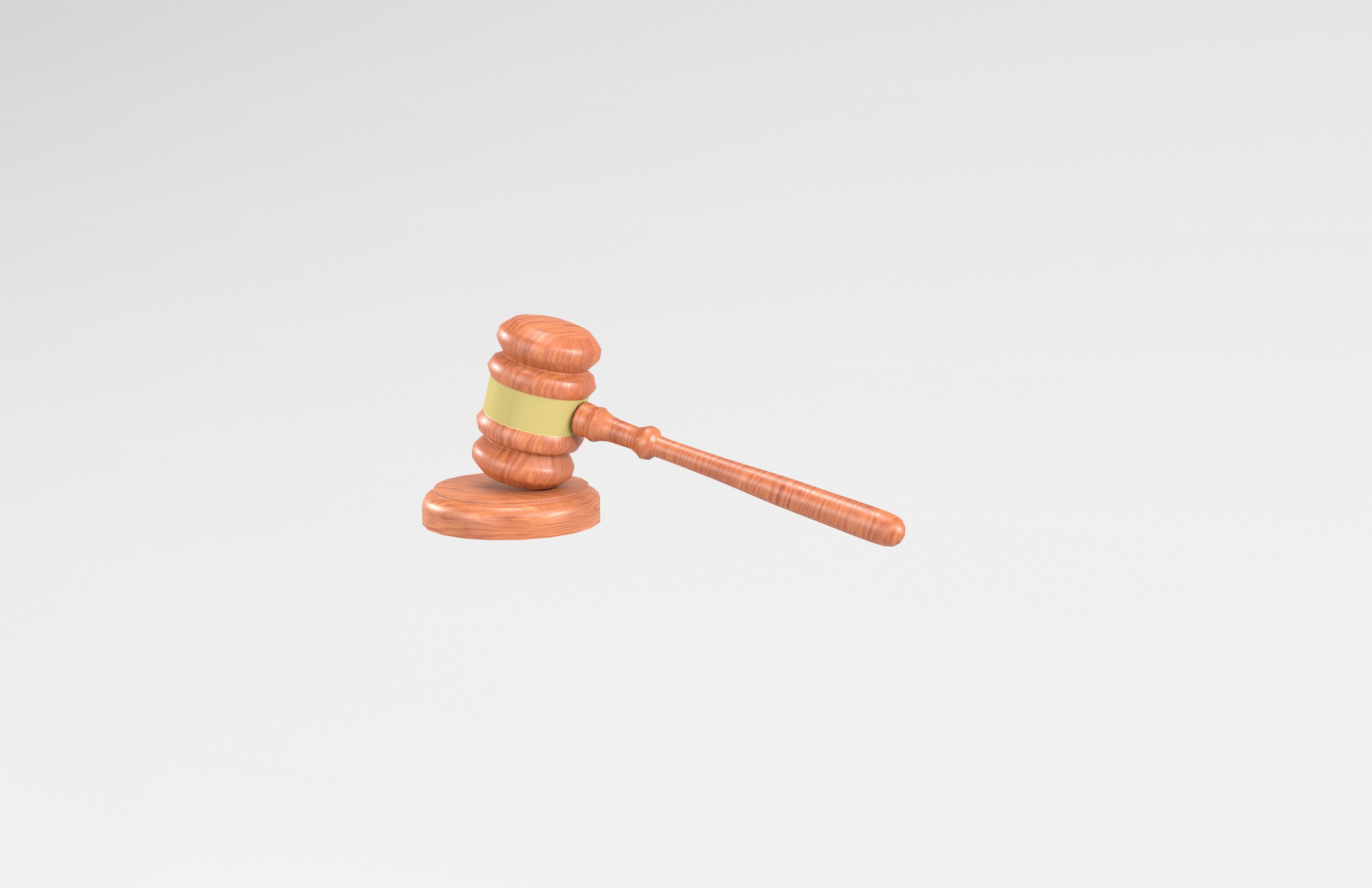 Gavel v1 002 Low-poly 3D model_2