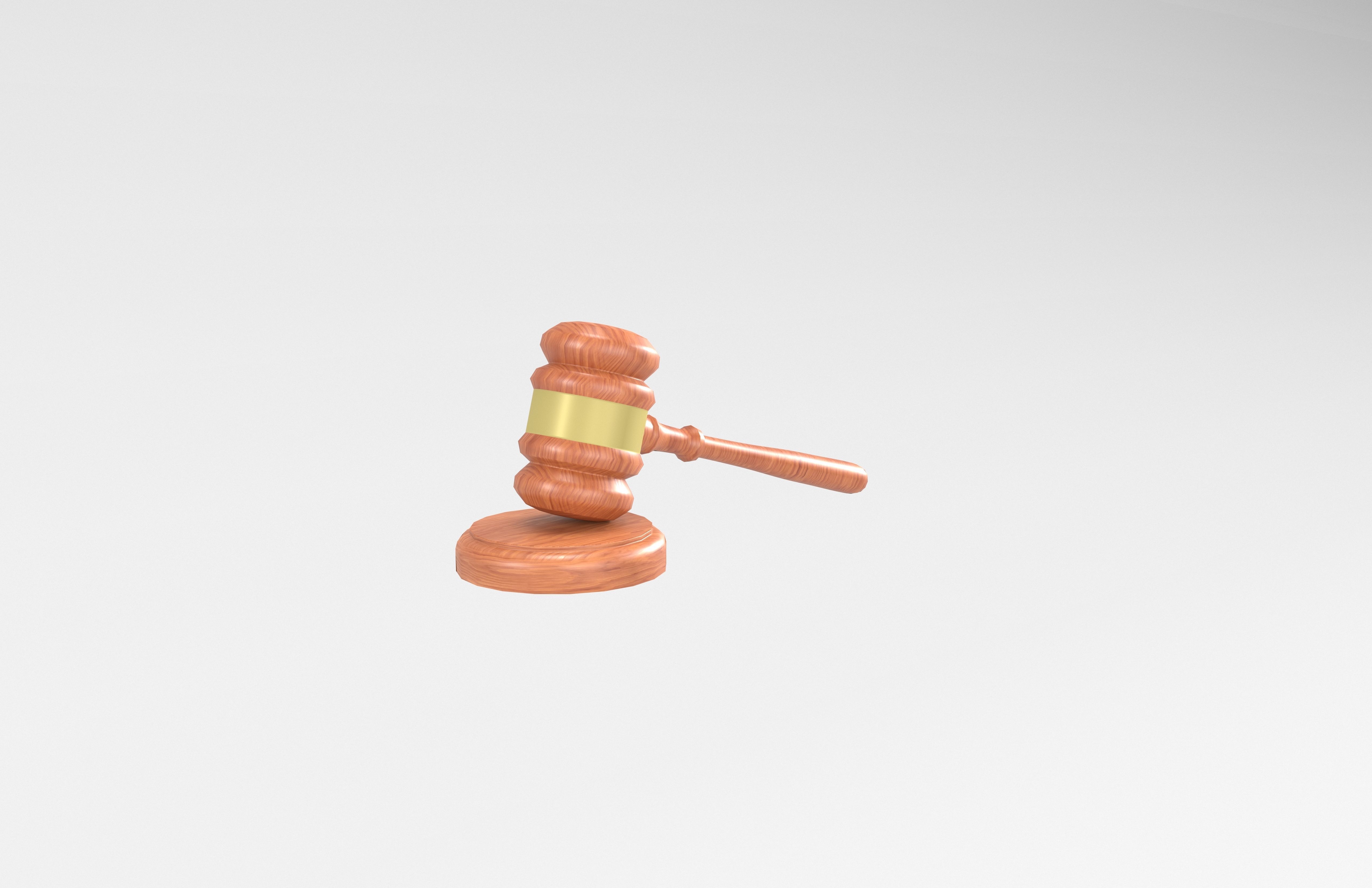 Gavel v1 002 Low-poly 3D model_3