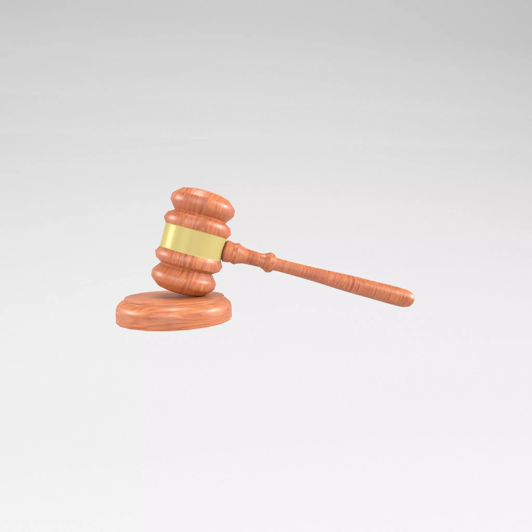 Gavel v1 002 Low-poly 3D model_0