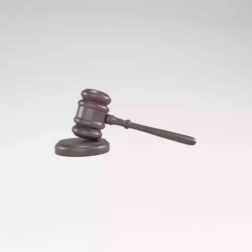 Gavel v1 003 Low-poly 3D model