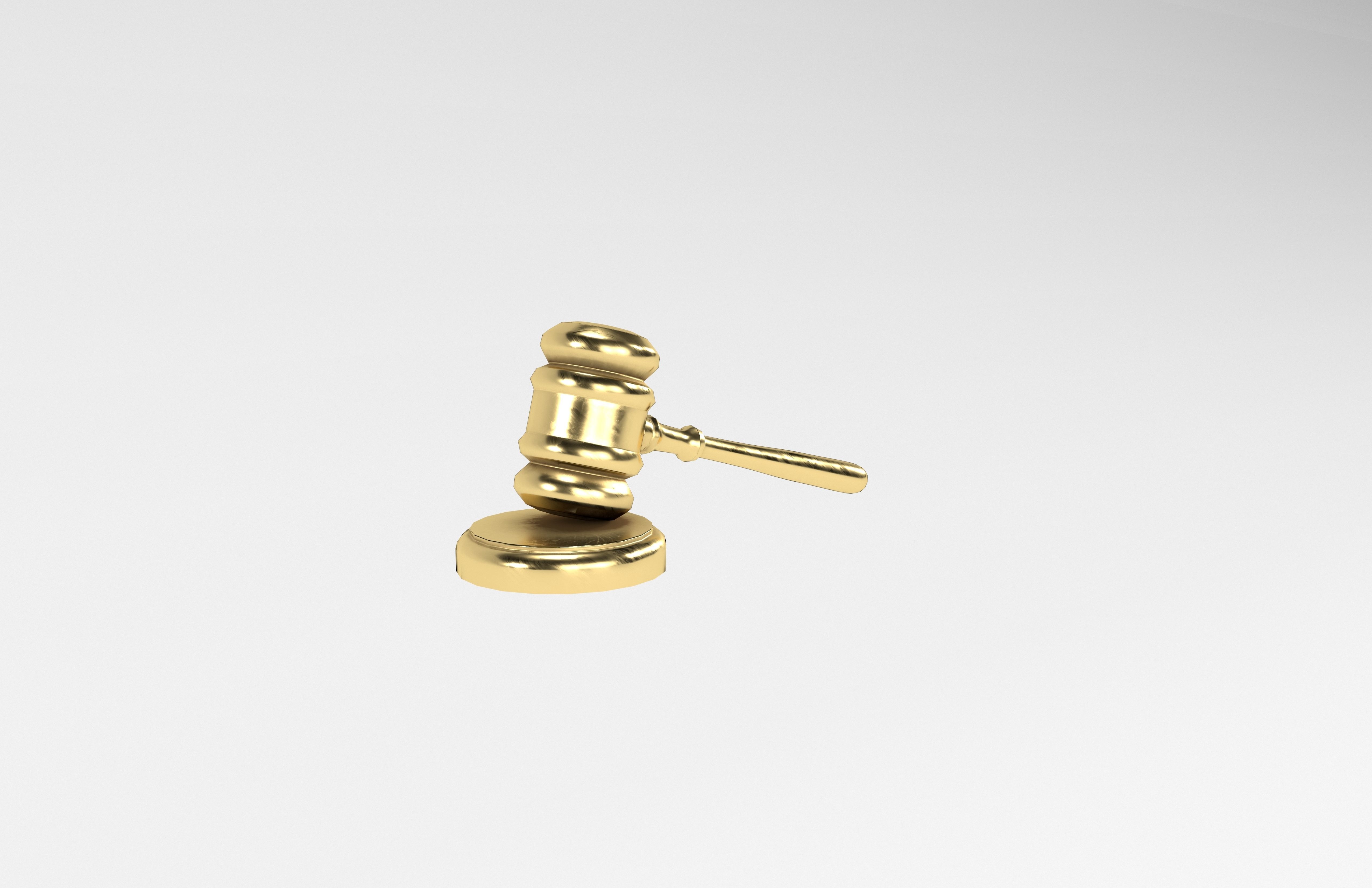 Gavel v1 006 Low-poly 3D model_3