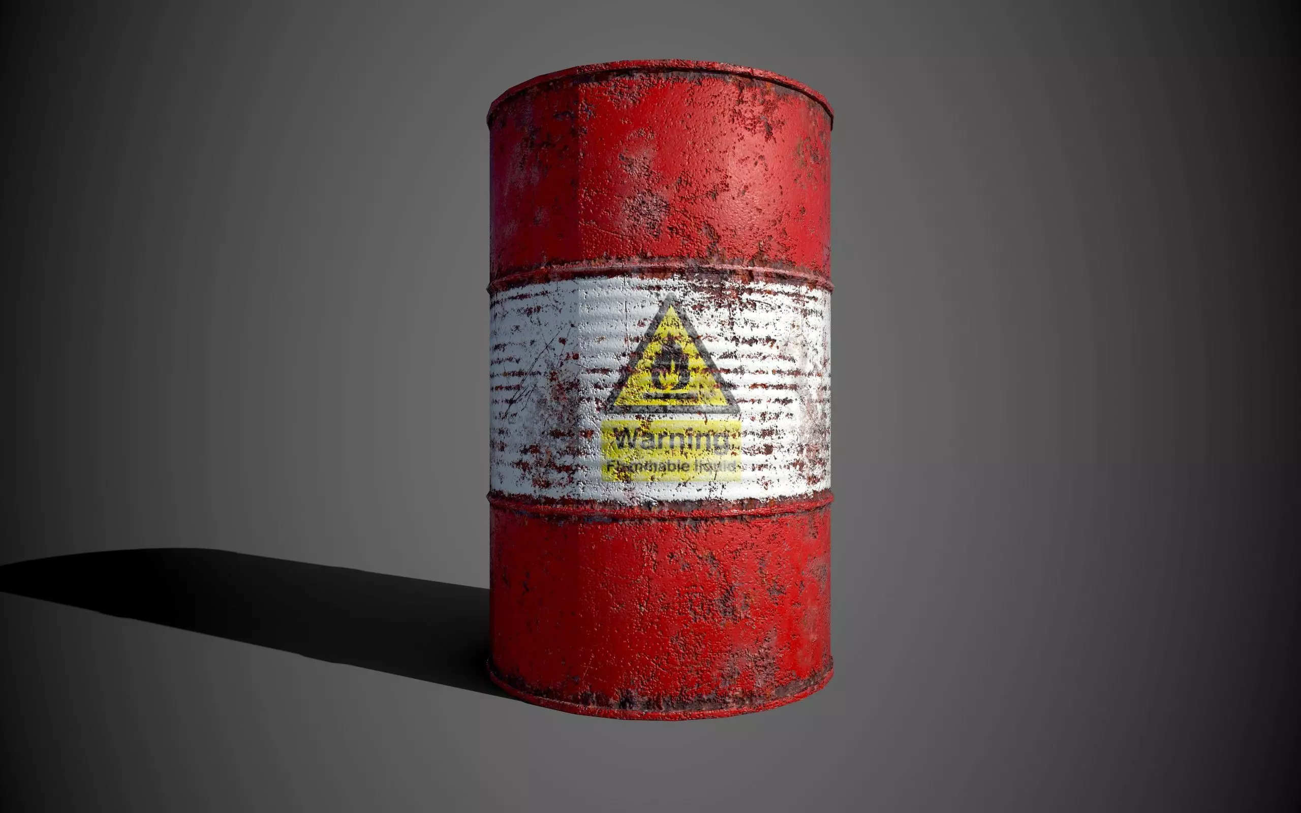 Oil barrel Free low-poly 3D model_0