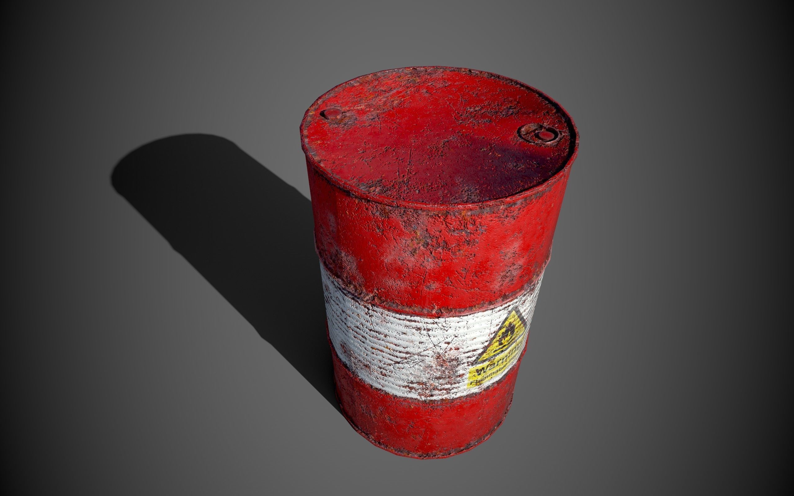 Oil barrel Free low-poly 3D model_1