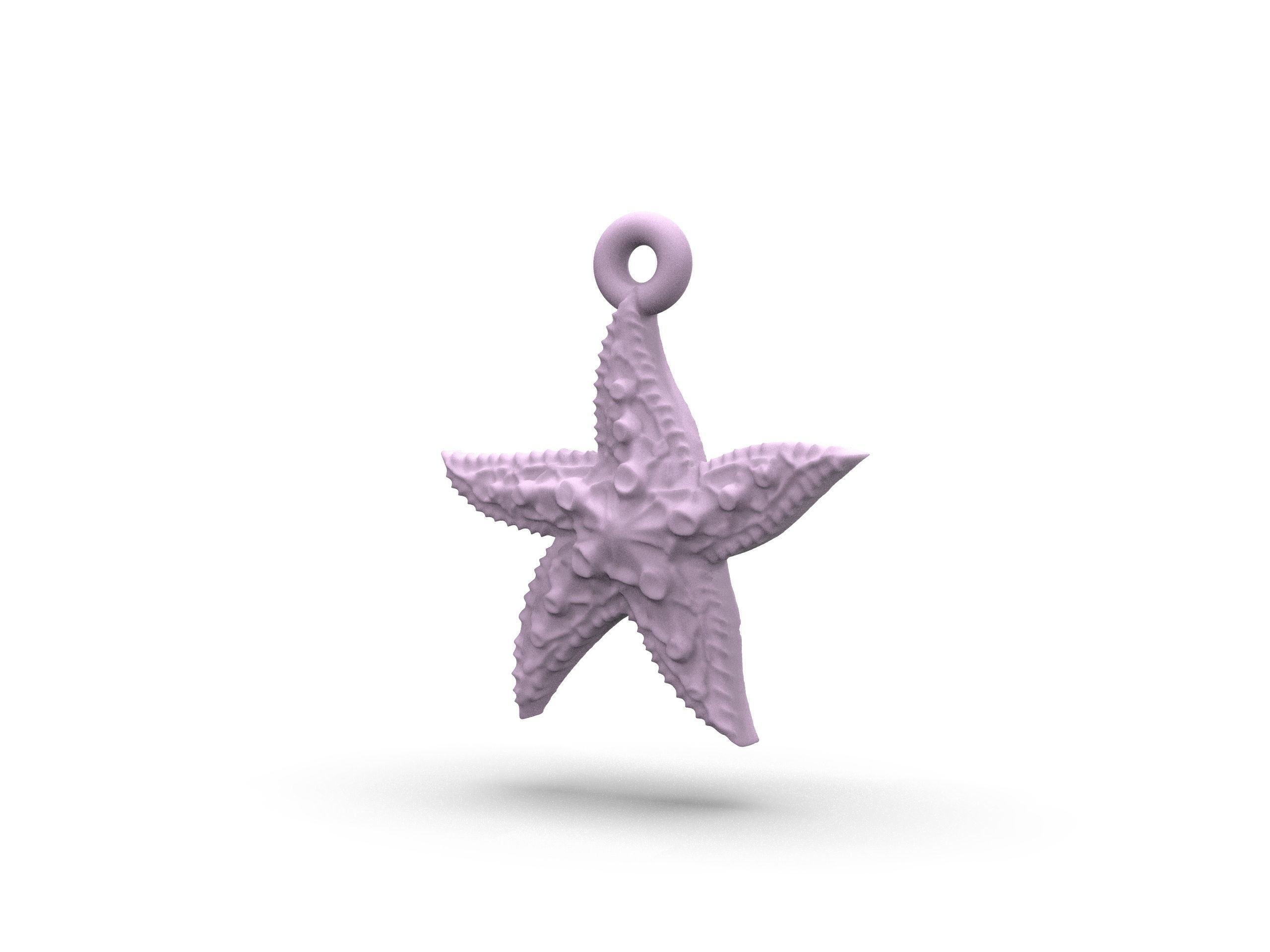 Beautiful Sea star   3D print model_14