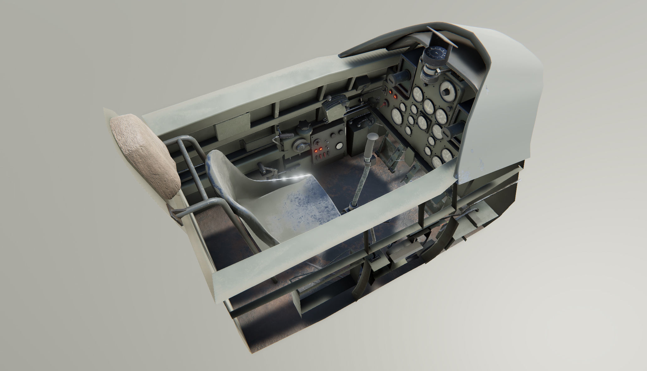 Airplane Cockpits Low-poly 3D model_18