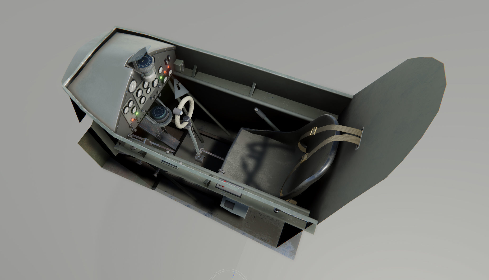 Airplane Cockpits Low-poly 3D model_15