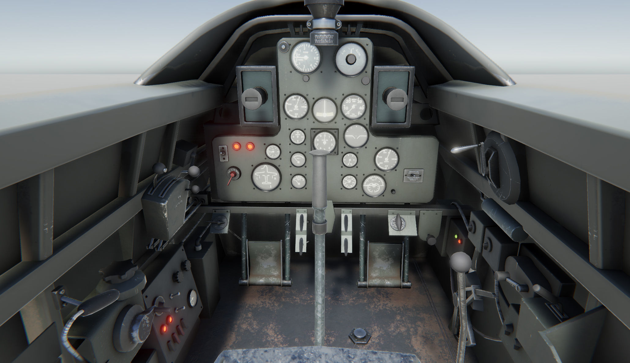 Airplane Cockpits Low-poly 3D model_4