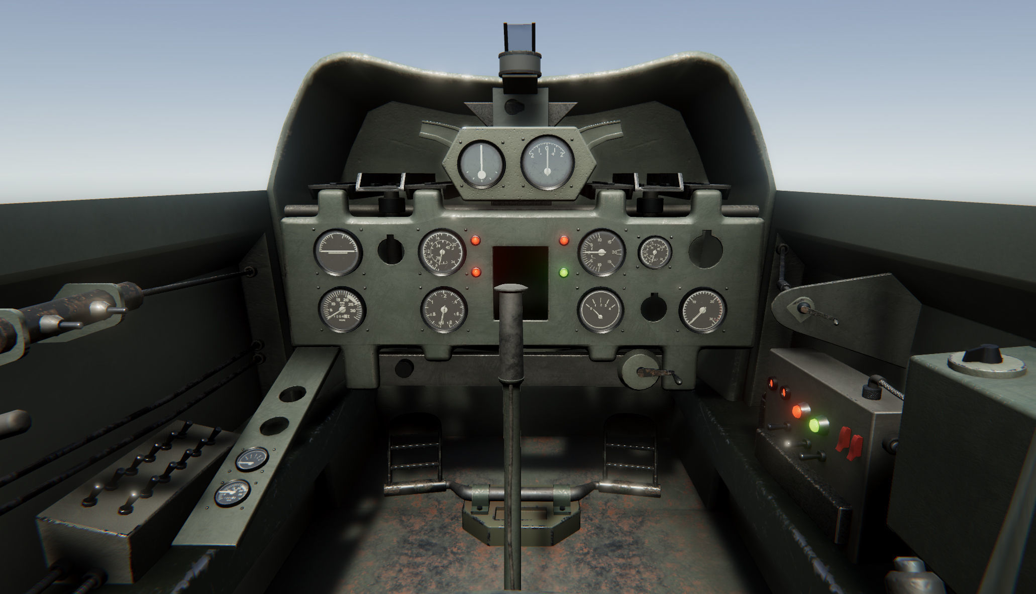 Airplane Cockpits Low-poly 3D model_3
