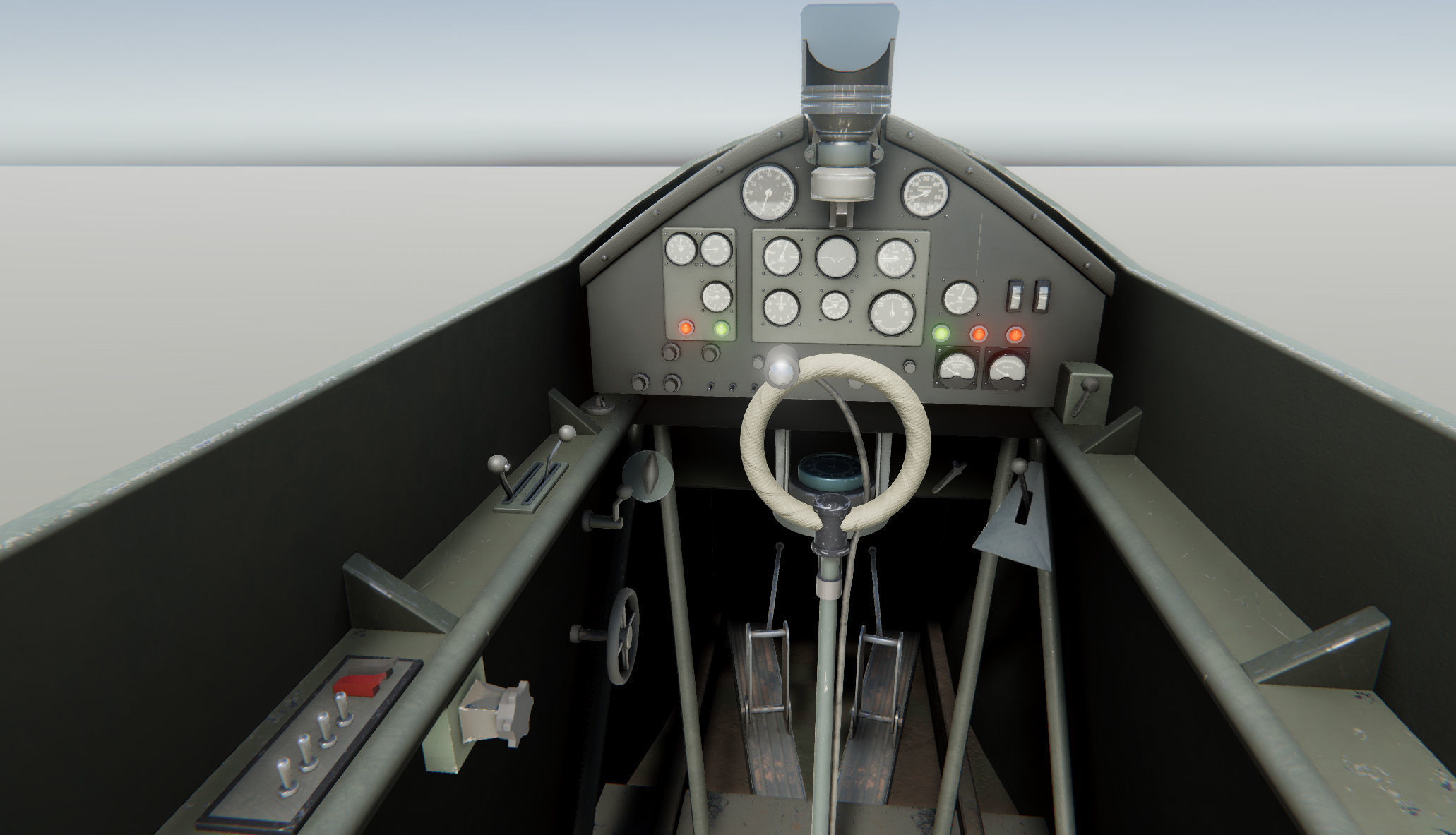 Airplane Cockpits Low-poly 3D model_6