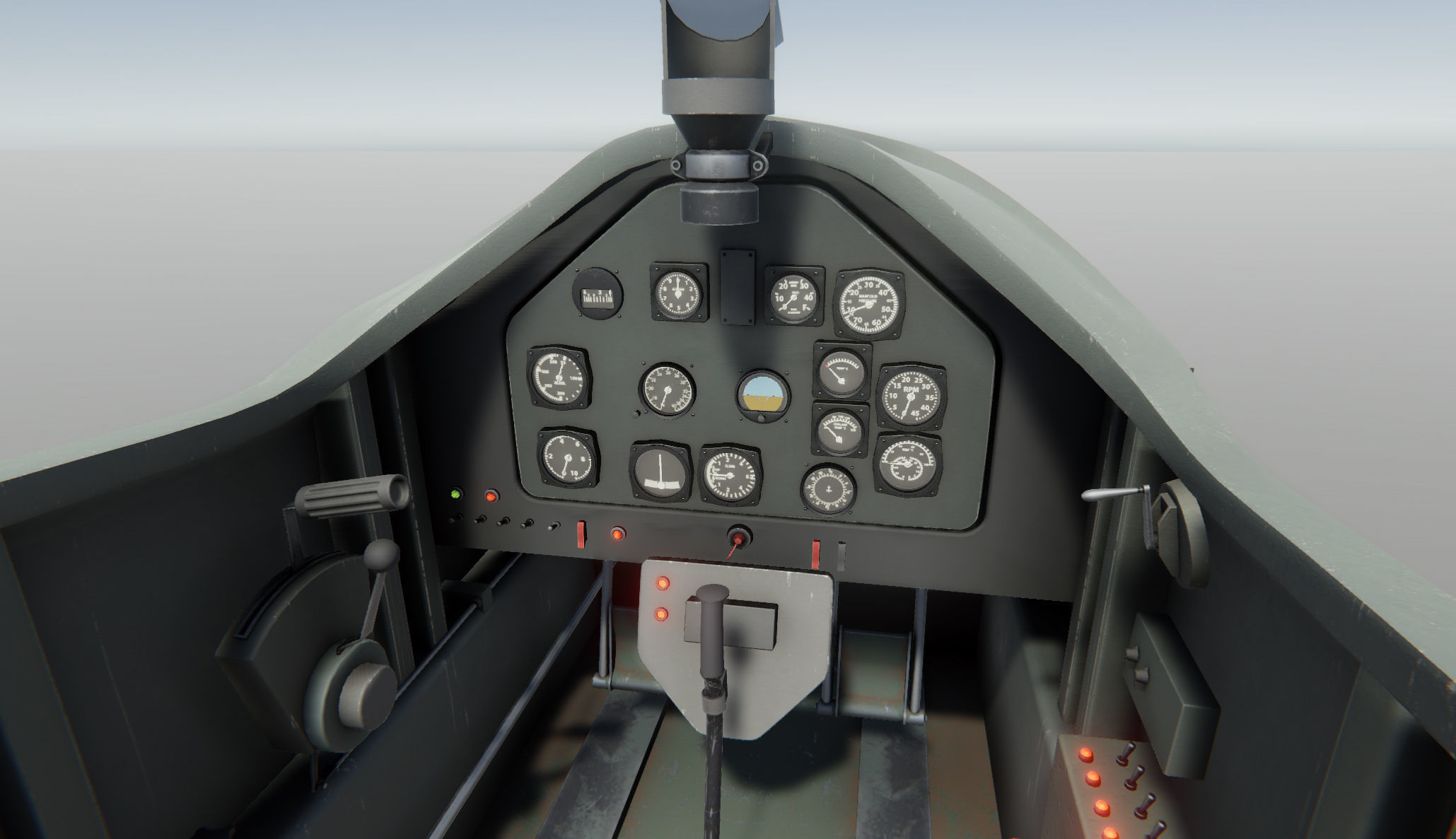 Airplane Cockpits Low-poly 3D model_7
