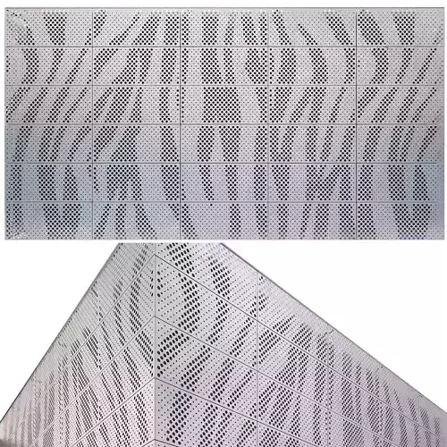 perforated metal panel N9 3D model