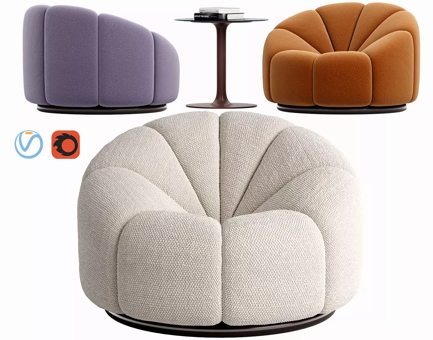Armchair Fauteuil Alpha  3D model_0