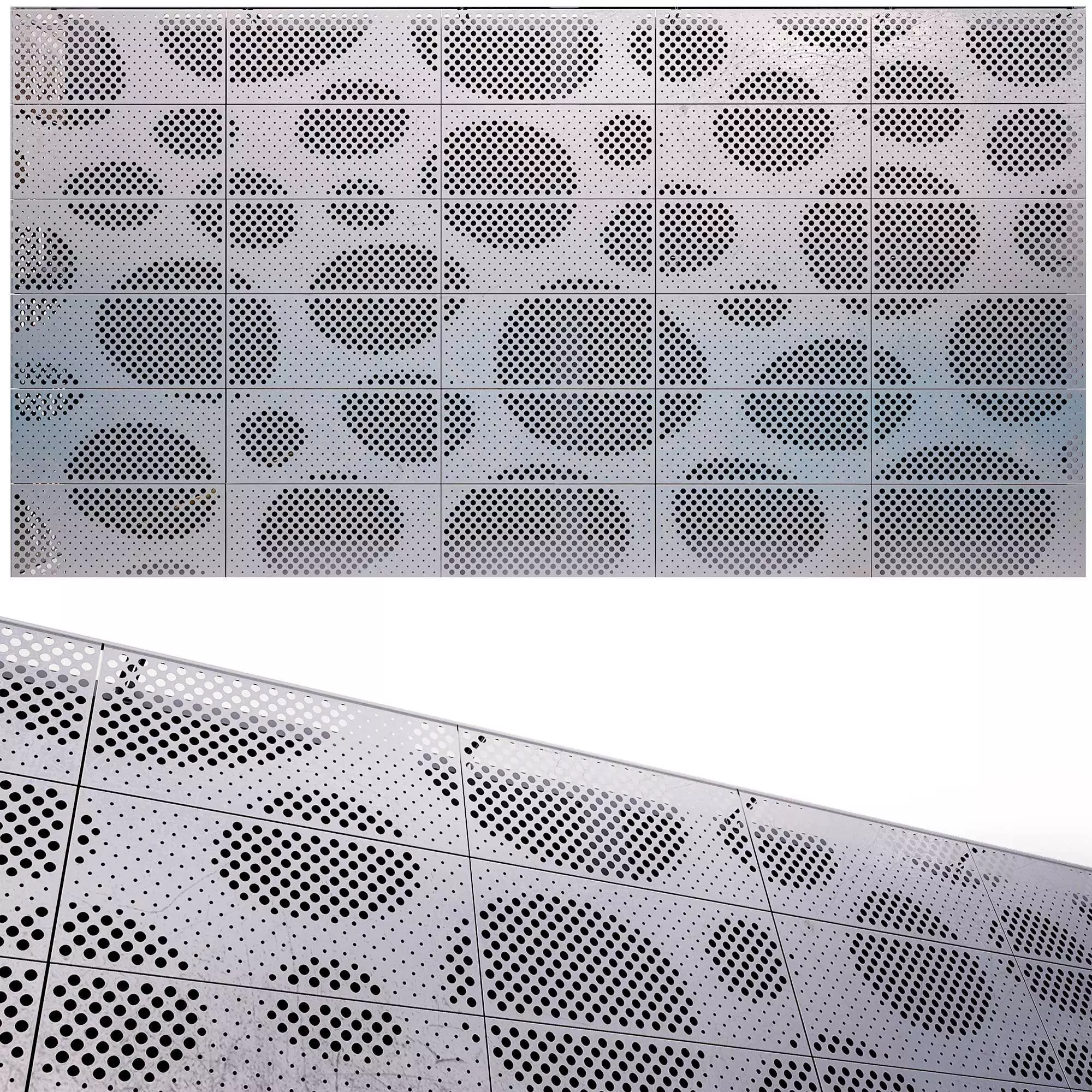 perforated metal panel N11 3D model
