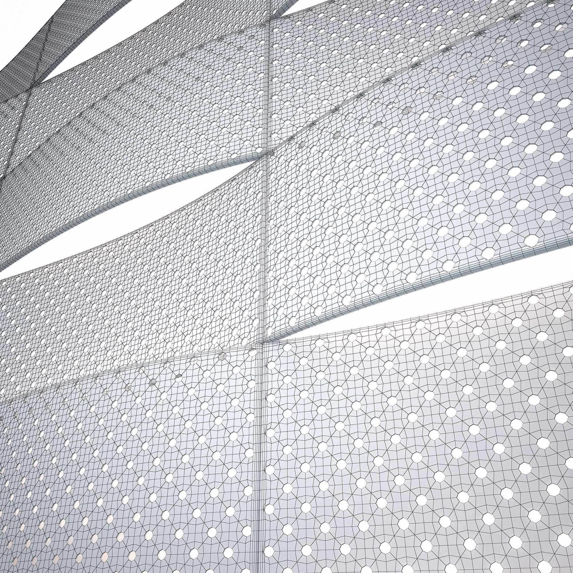 perforated metal panel N12 3D model 3D model_1