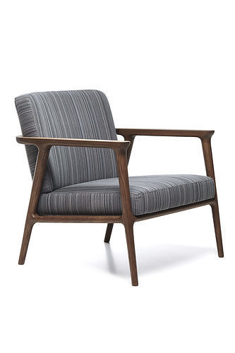chair brown 3d  Low-poly 3D model