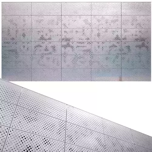 perforated metal panel N13 3D model 3D model