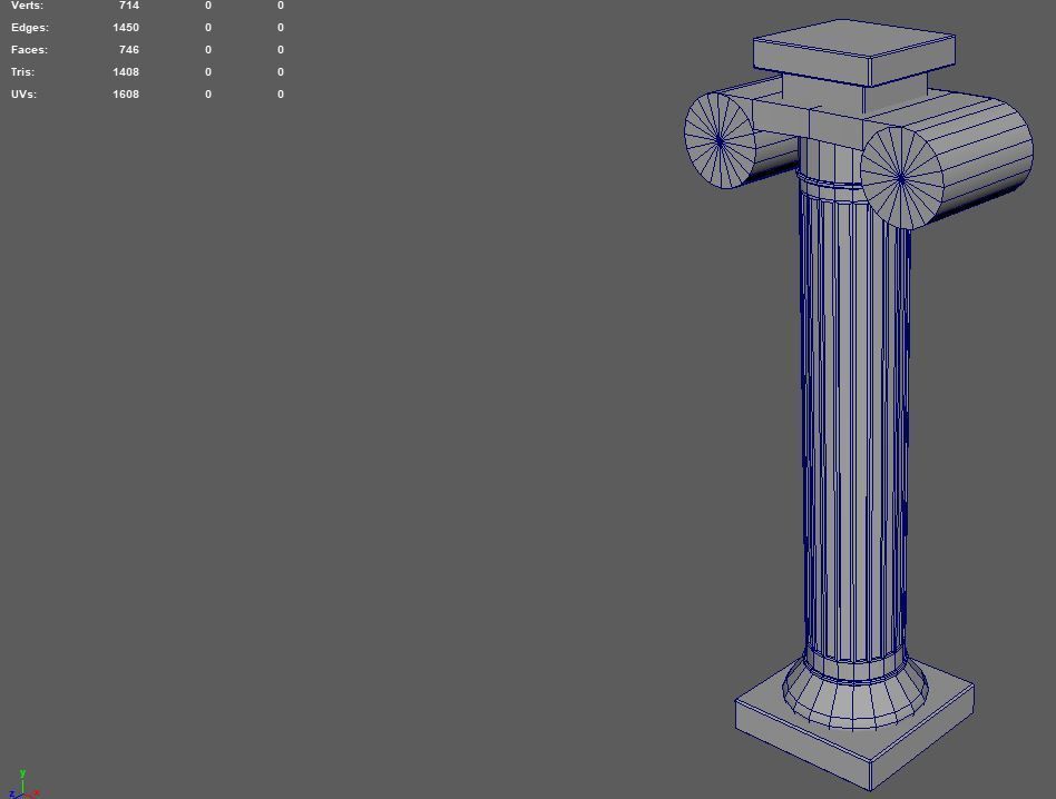 Pillar greek column Free low-poly 3D model_6