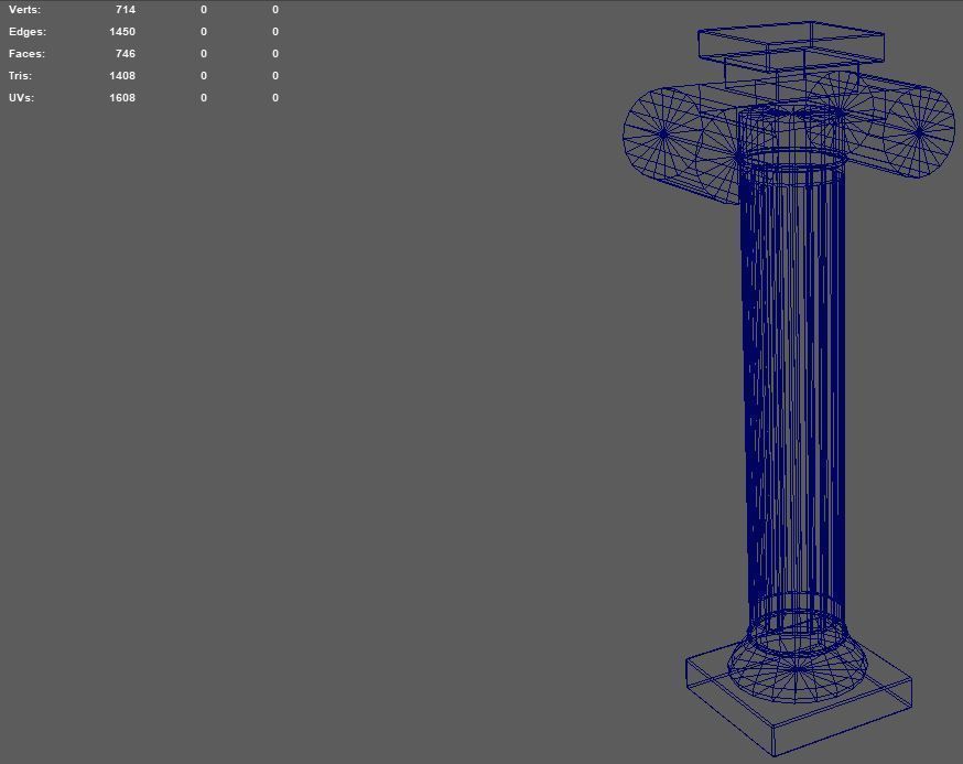 Pillar greek column Free low-poly 3D model_7