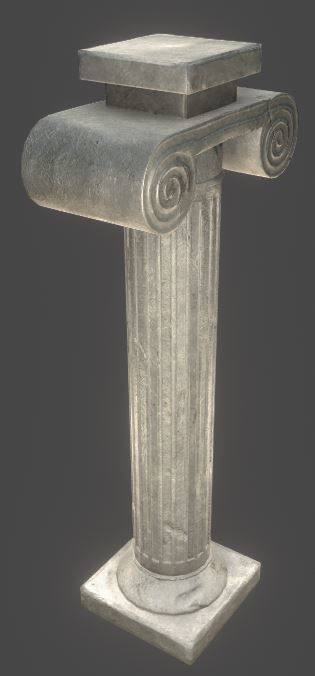 Pillar greek column Free low-poly 3D model_3