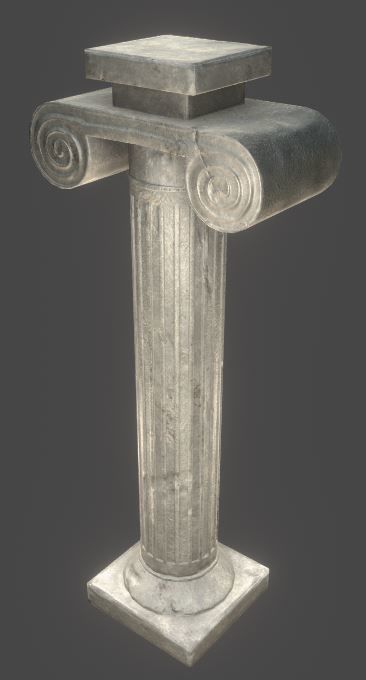 Pillar greek column Free low-poly 3D model_4