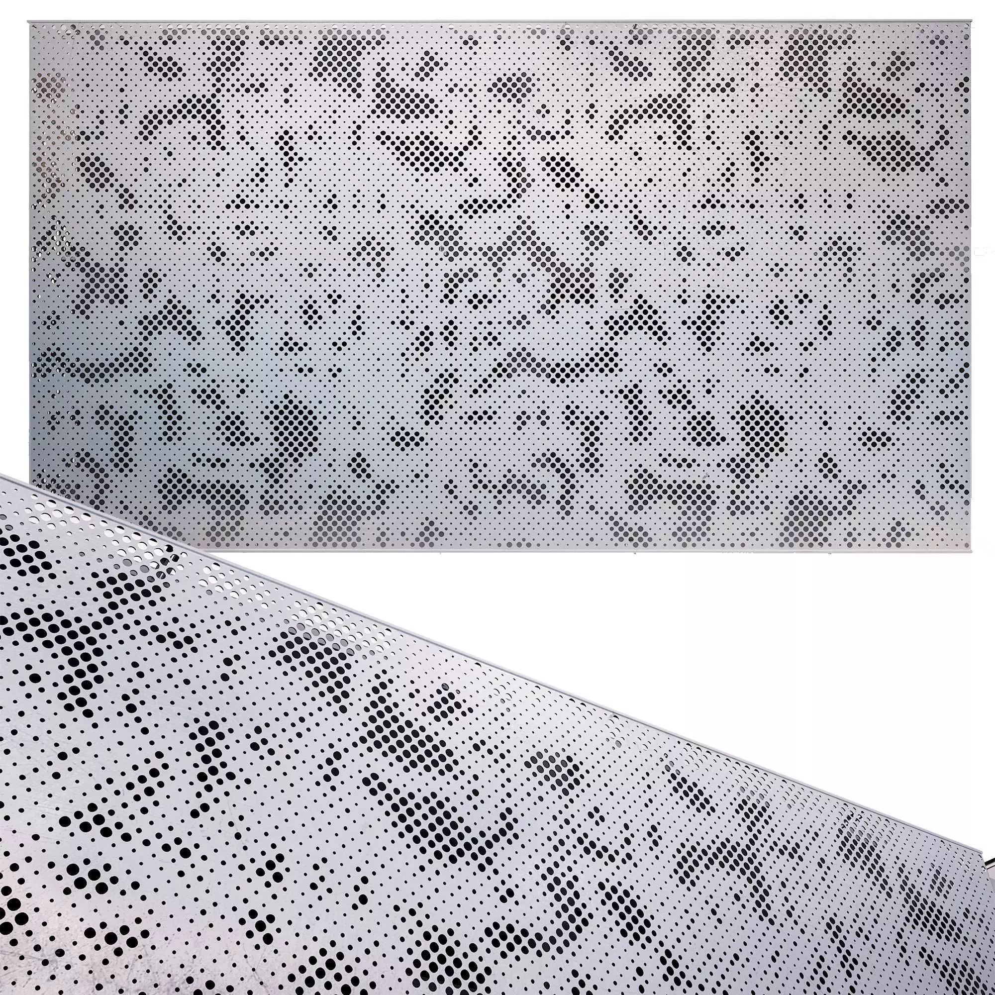 perforated metal panel N15 3D model 3D model_0