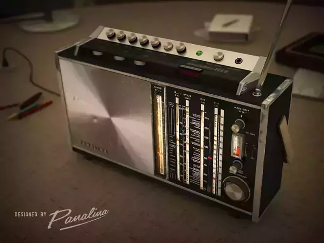 Panalina Vintage Radio Satellit 1968 3D model