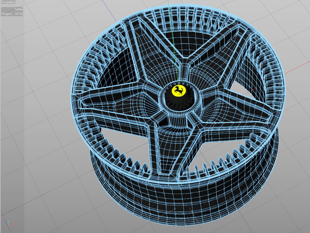 F40 LM Wheel 3D model_1