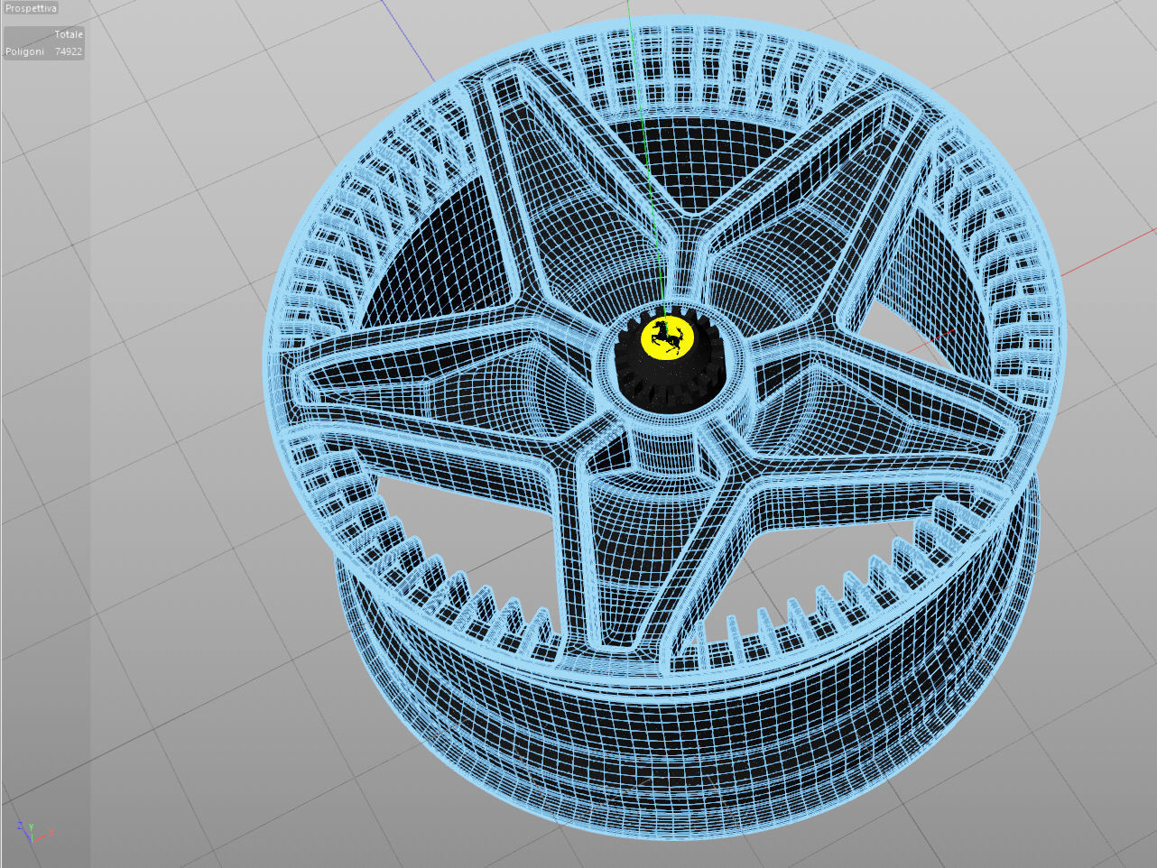 F40 LM Wheel 3D model_2