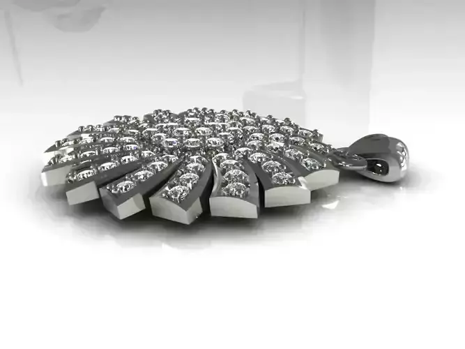 NRPN pendant with diamonds in center