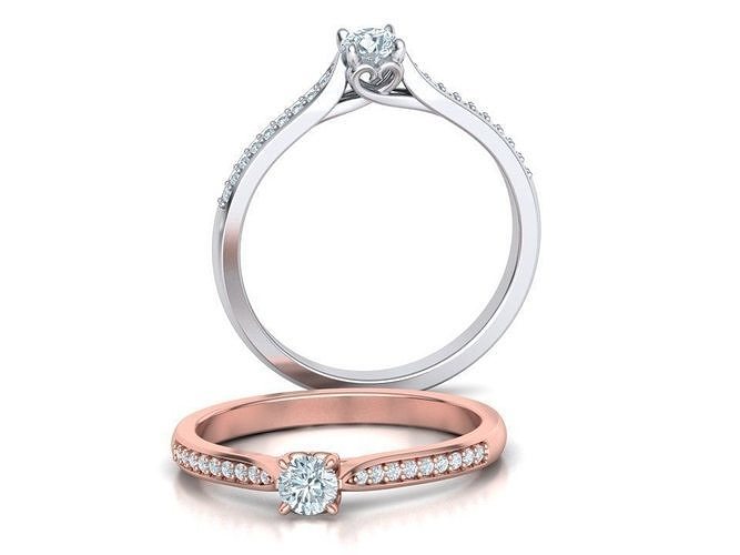 Promise Solitaire Ring Engagement Ring 3dmodel 3D print model