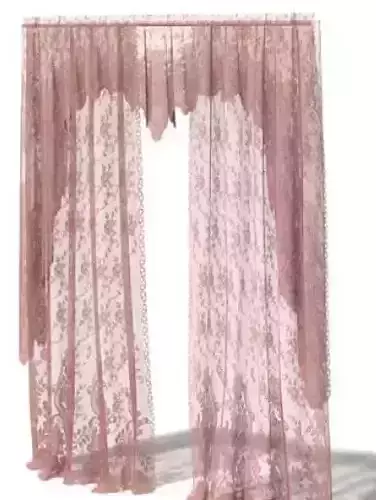 curtain 3d model lace