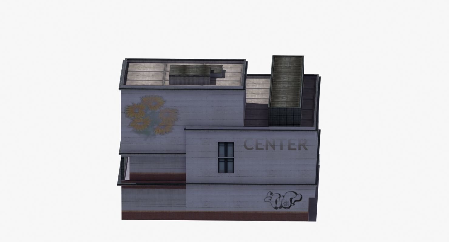 Modern School Building 3D model_40