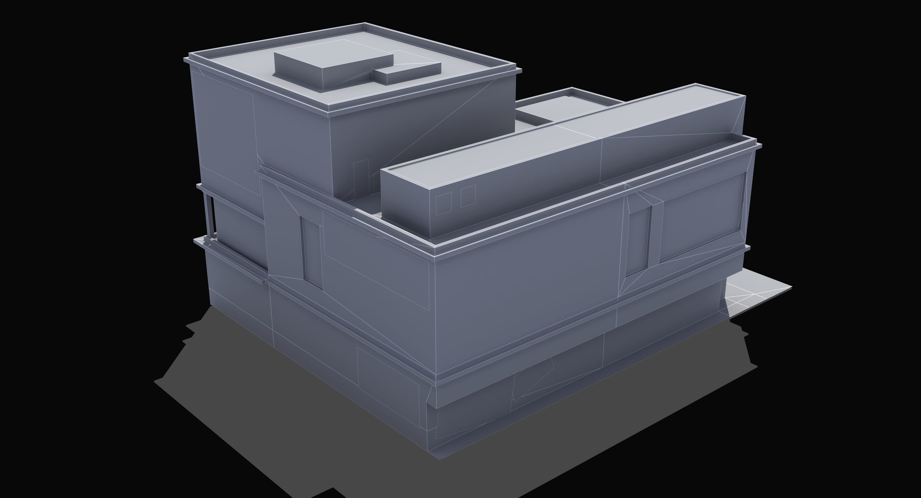 Modern School Building 3D model_9