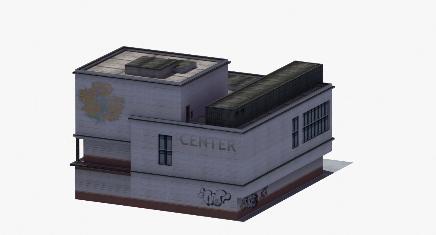 Modern School Building 3D model_45