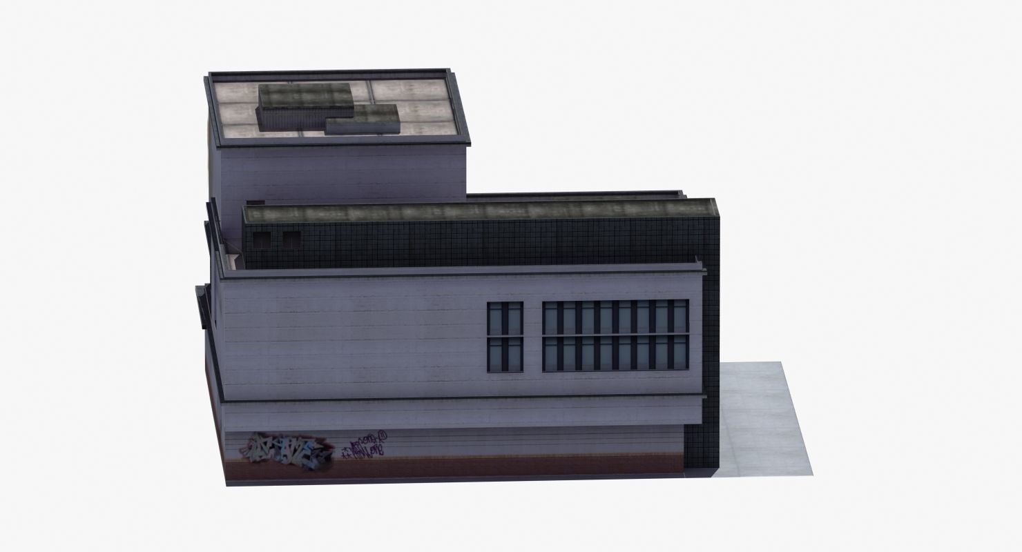 Modern School Building 3D model_29