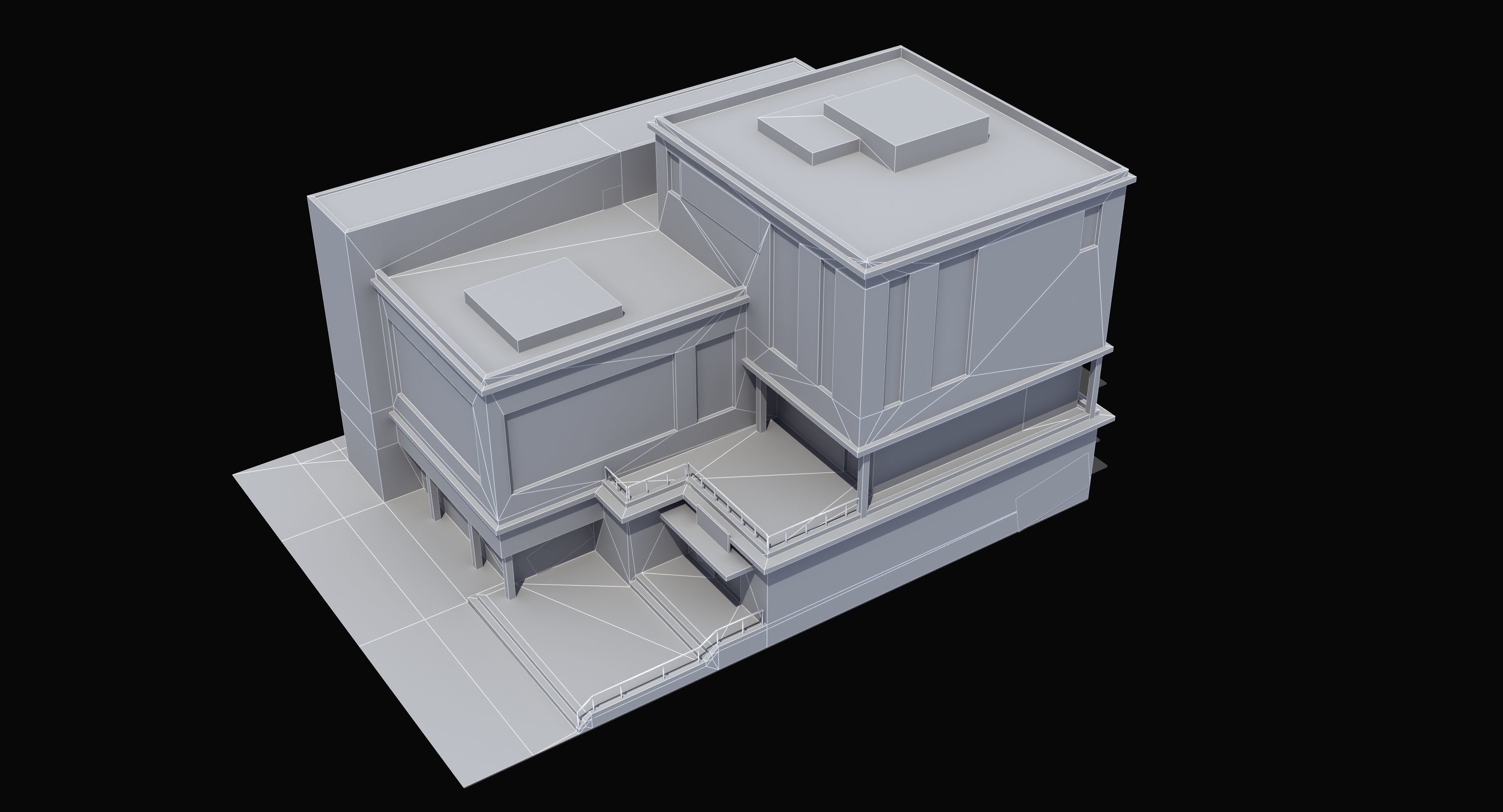 Modern School Building 3D model_14