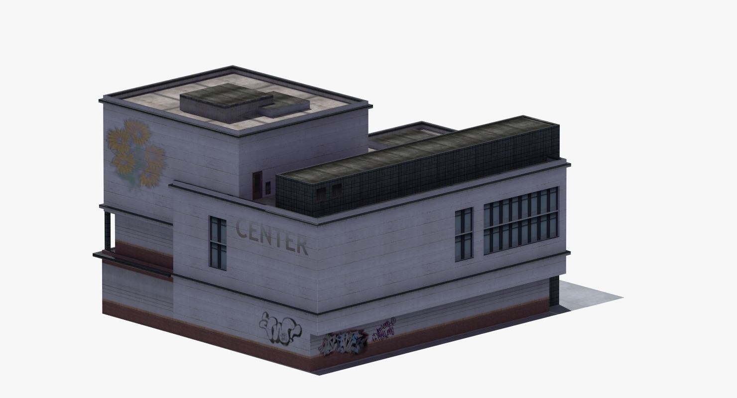 Modern School Building 3D model_24