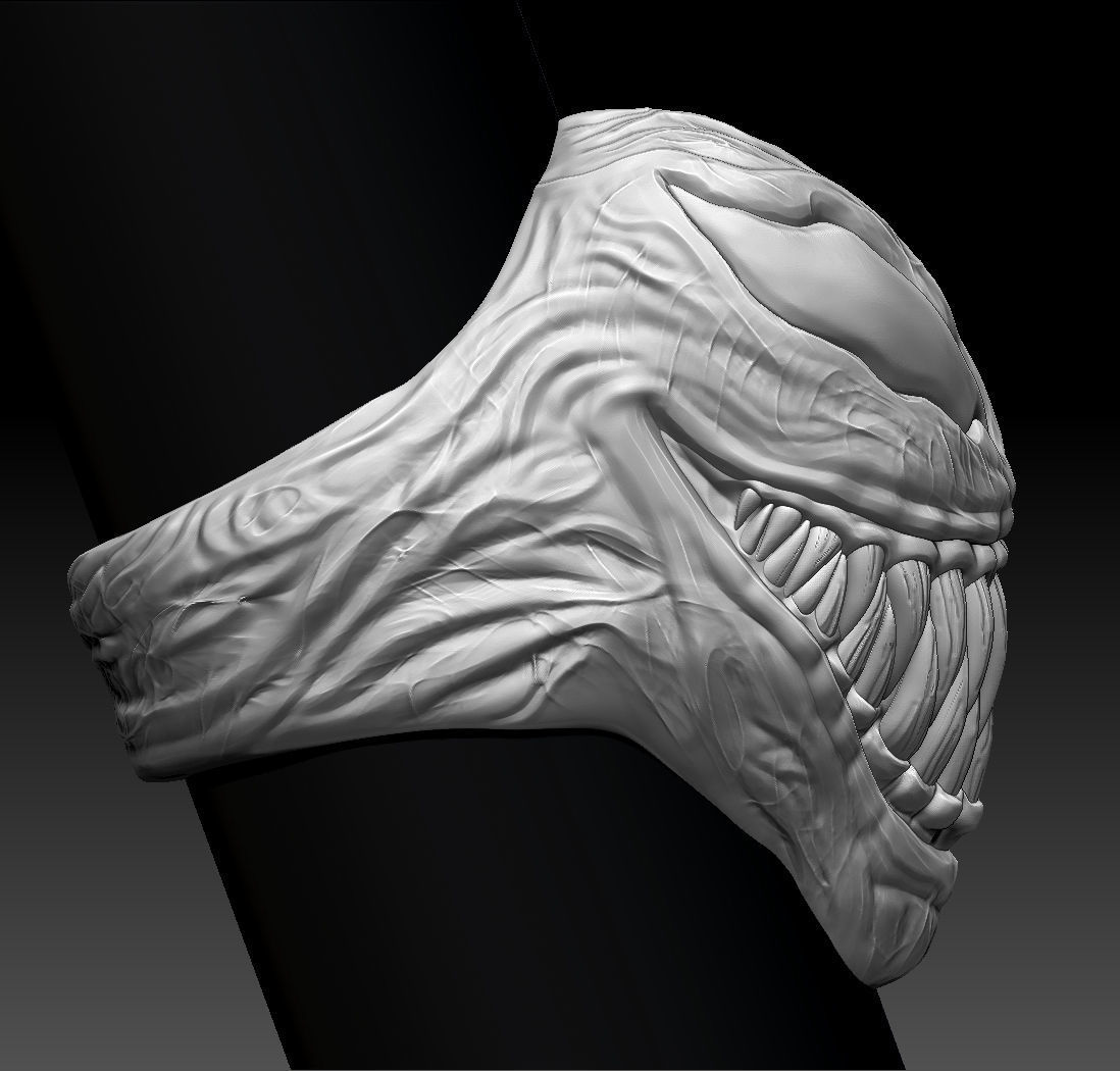 Venom Ring 3D print model_23