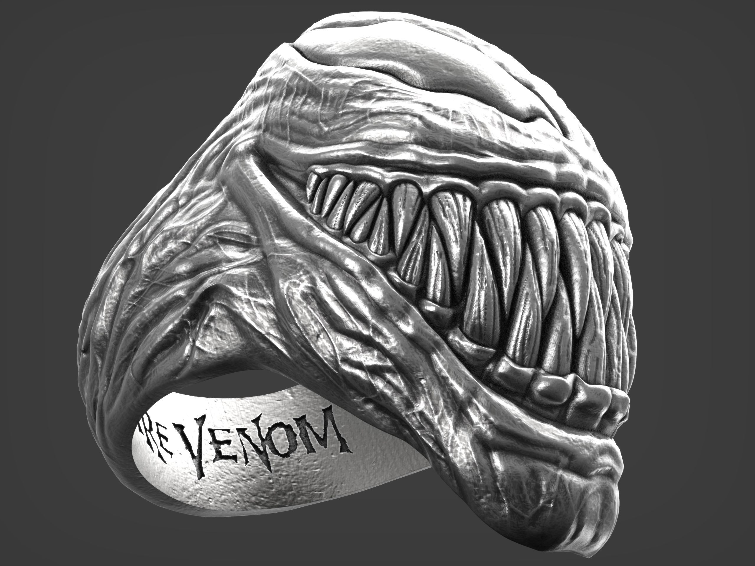 Venom Ring 3D print model_3
