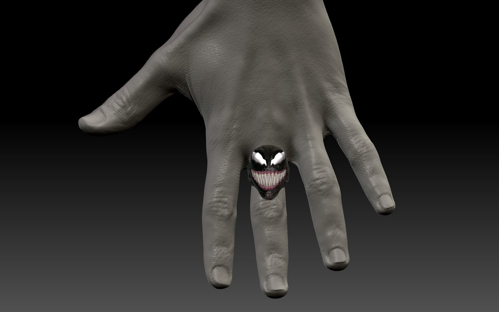 Venom Ring 3D print model_12