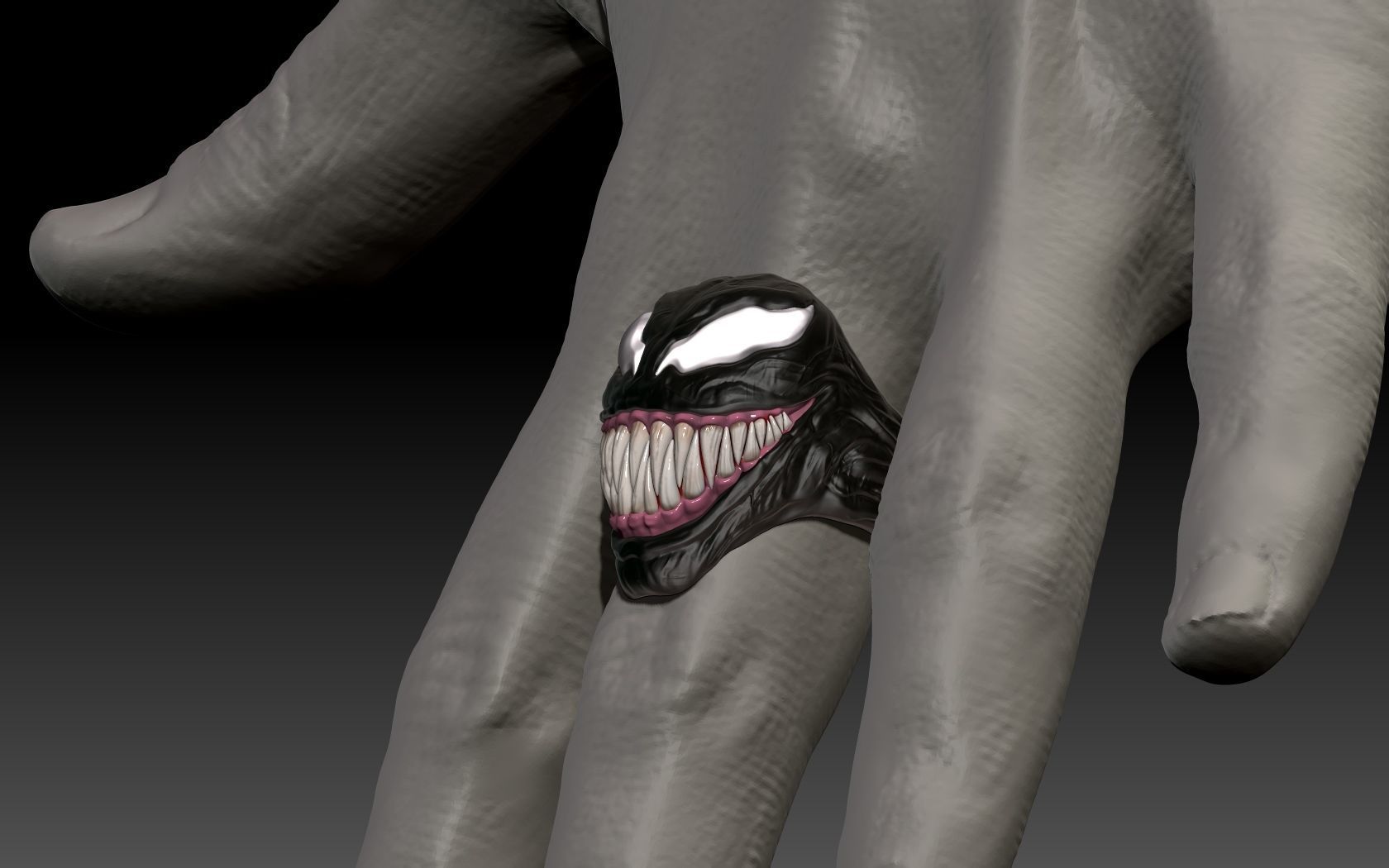 Venom Ring 3D print model_11