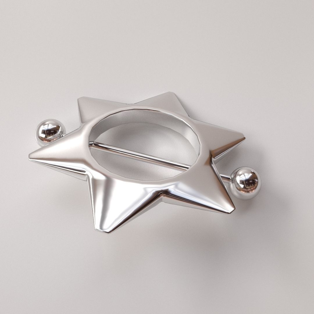 Sheriff Badge 3D model_1